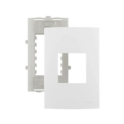 Placa para Módulos Horizontais Clean 4x2 Fosco Branco Margirius