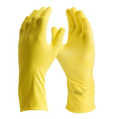 Luva Látex com Forro DA299 Alta Aderência Forro Algodão Amarelo Danny EPI
