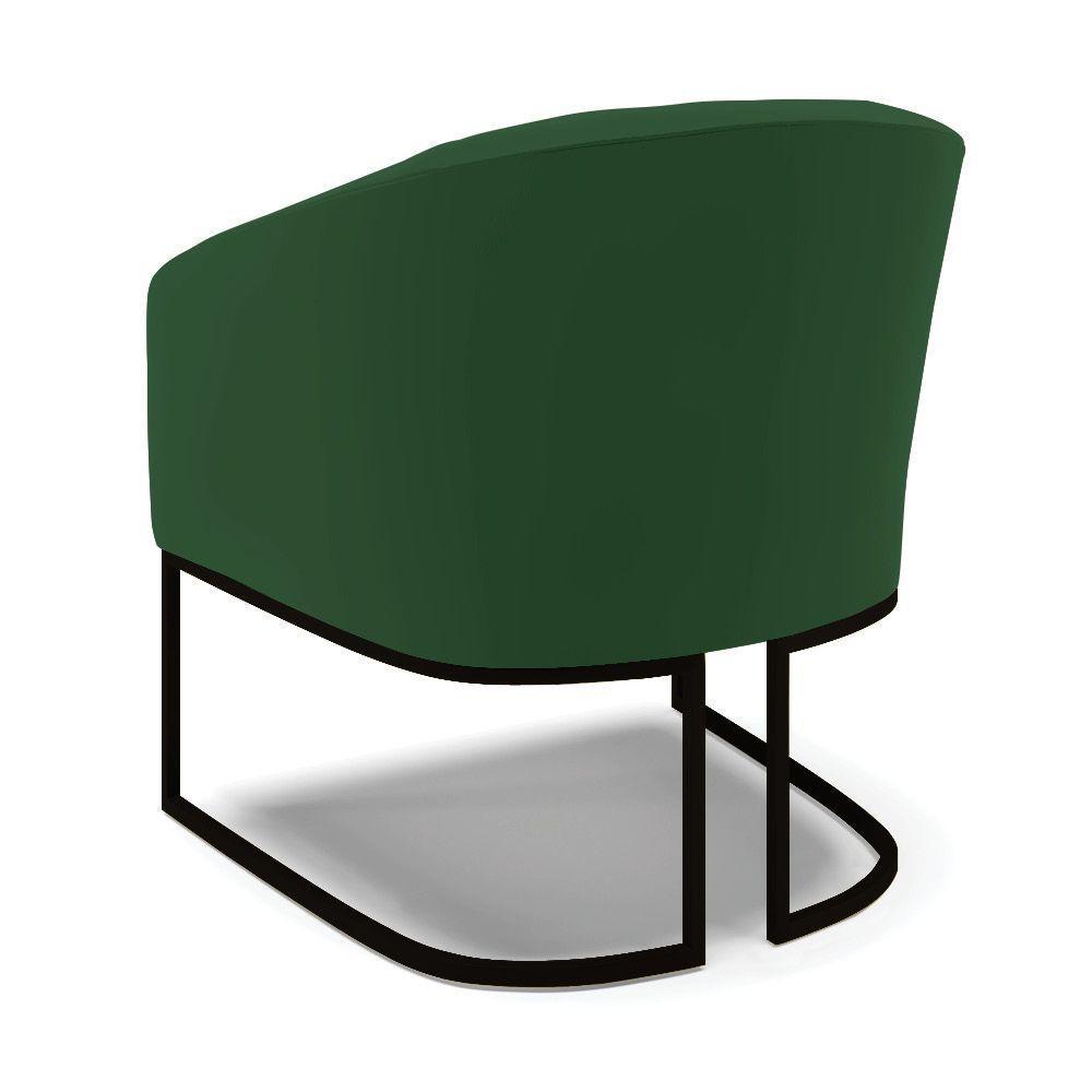 Poltrona Stella Veludo Base Industrial Preto - D'Rossi Cor Verde - 5