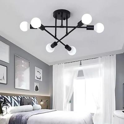 Luminária de Teto Lines 3 em 1 Luz Ajustável Preto Cadeiras Inc
