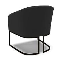 Poltrona Stella Veludo Base Industrial Preto - D'Rossi Cor Preto - 5