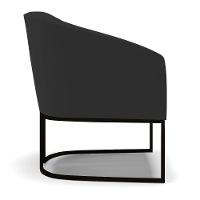 Poltrona Stella Veludo Base Industrial Preto - D'Rossi Cor Preto - 6