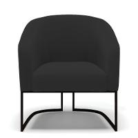 Poltrona Stella Veludo Base Industrial Preto - D'Rossi Cor Preto - 7