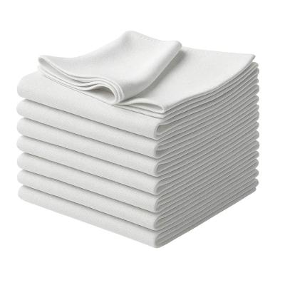 Pano de Prato Copa Luxo Kazzavip 95% Algodão Sacaria Bainha 4 Lados Liso Branco Lomaer 4 Unidades