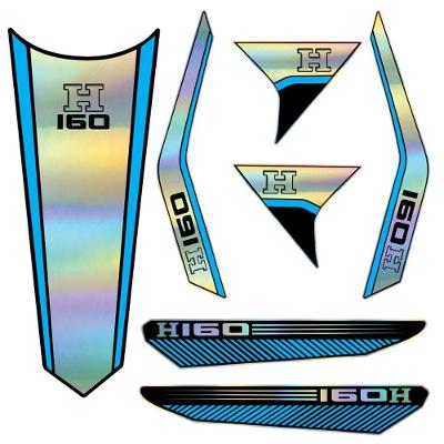 Kit Carenagem Holográfico para Honda CG Titan 160 2023 a 2024 com 13 Adesivos Teu Adesivo