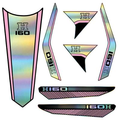 Kit Carenagem Holográfico Honda CG Titan 160 2023 a 2024 Rosa Teu Adesivo