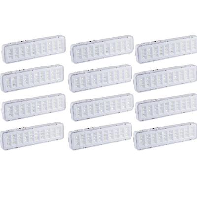 Luminária de Emergência AS1937 30 Leds Recarregável Kit 12 Unidades Bivolt