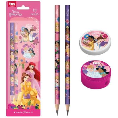 Kit Escolar Tris Princesas Disney 4 Peças