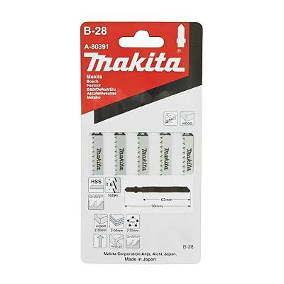 Jogo de Lâminas de Serra Tico-Tico A-80391 para MDF 16 Dentes HSS Makita