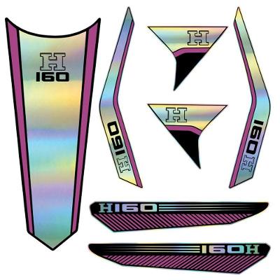 Kit Carenagem Holográfico para Honda CG Titan 160 2023 a 2024 Rosa Escuro Teu Adesivo