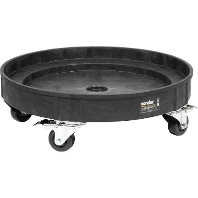 Carrinho para Transporte de Tambor 6161300000 Tipo Tartaruga Estrutura Robusta Preto Vonder