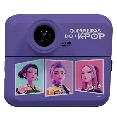 Câmera Digital Infantil Guerreiras do K-pop Foto Vídeo Impressão Instantânea Roxo Candide
