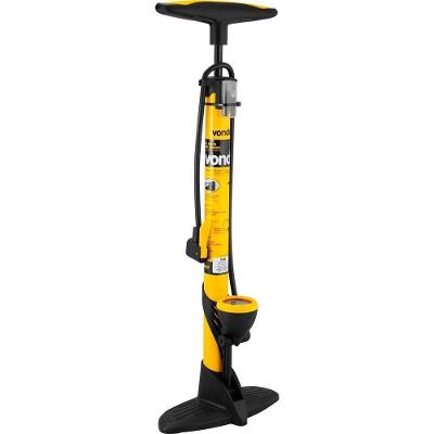 Bomba para Encher Pneus BP 060 com Manômetro e Mangueira 70CM Preta e Amarela Vonder