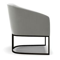 Poltrona Stella Suede Grafite Base Industrial Preto - D'Rossi - 6