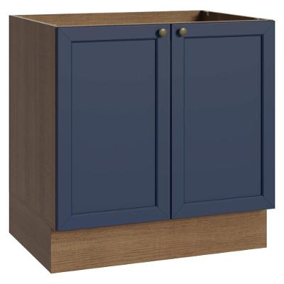 Balcão Vik 2 Portas MDP 80CM Azul Madesa