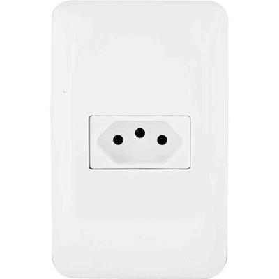 Conjunto Tomada LGX030 2P+T 10A com Teclas Largas Branco
