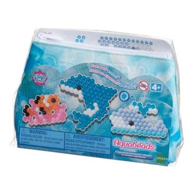Brinquedo de Atividades Artesanais Aquabeads Pouch B Sea Life Colagem com Água Kit com 500 Miçangas
