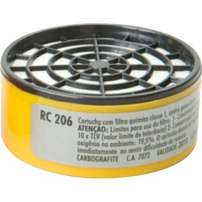 Cartucho Químico RC 206 Proteção Contra Gases Ácidos Amarelo Carbografite