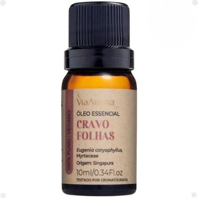 Óleo Essencial de Cravo Folhas 10ML Amarelo Via Aroma