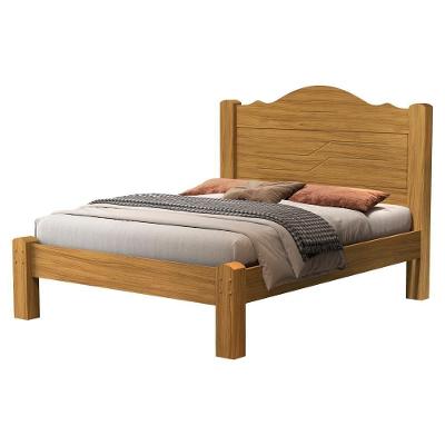 Cama Casal Thalia MDF Fosco Amadeirado Milani Movelaria