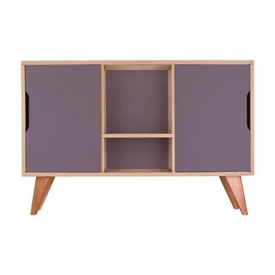 Aparador Murano 2 Portas 1 Prateleira MDP 115CM Cinza Claro