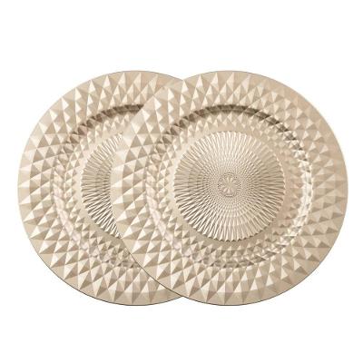 Sousplat Redondo de Plástico Roman 33CM Dourado Wolff