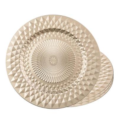 Sousplat Redondo de Plástico Roman 33CM Dourado Wolff