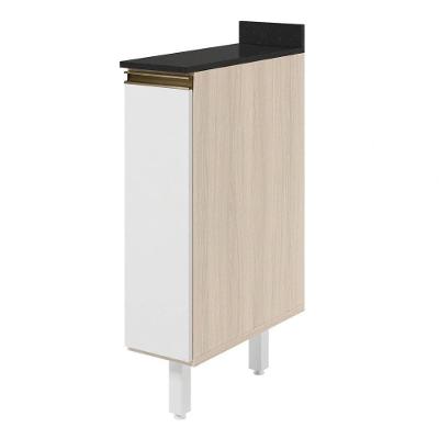 Balcão Kali Premium 1 Porta MDF 20CM Branco Nicioli Móveis