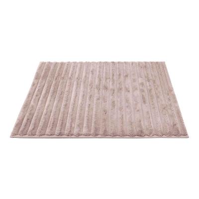 Tapete Soleido Microfibra 100% Poliéster Antiderrapante para Banheiro Capuccino Buettner