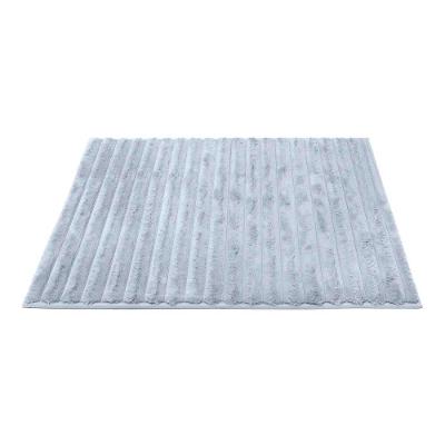 Tapete Soleido Microfibra 100% Poliéster Antiderrapante Chumbo Buettner 50x70cm