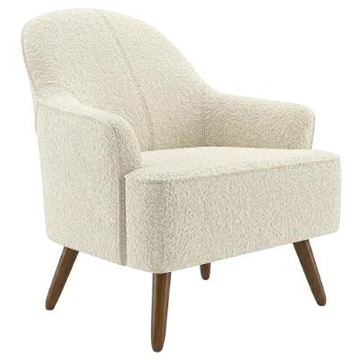 Poltrona Decorativa Naomi Bouclé Confortável Milani Movelaria