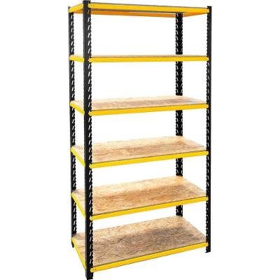 Estante Metálica Modular Monta Carga Prateleiras Reguláveis Preto e Amarelo Vonder 1000CM