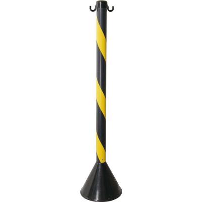 Pedestal para Sinalização 1557000900 Suporte para Correntes com 2 Ganchos Amarelo e Preto Vonder