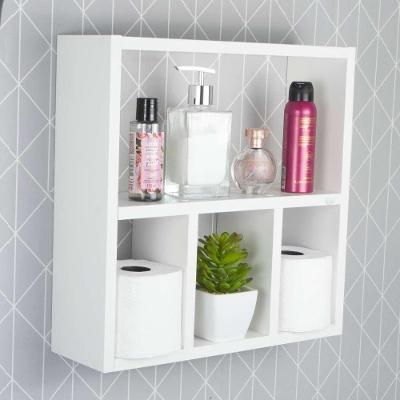 Nicho Nancy Organizador para Banheiro MDP Suportes Invisíveis Branco 40CM