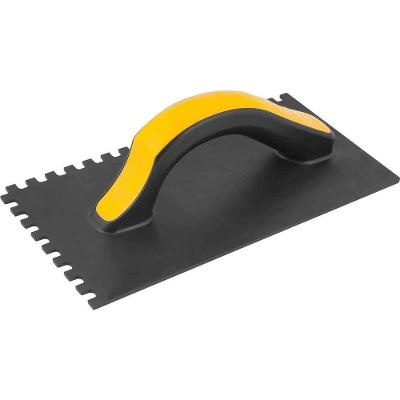 Desempenadeira Plástica Dentada 3328271440 Aplicação em Argamassa para Cerâmicas Base Preta Vonder