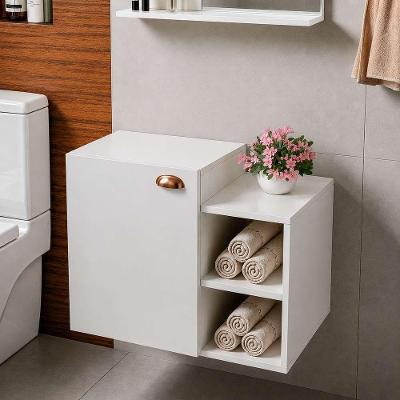 Gabinete Suspenso Íbis 1 Porta sem Gavetas MDP 57CM Branco Pontto Lavabo