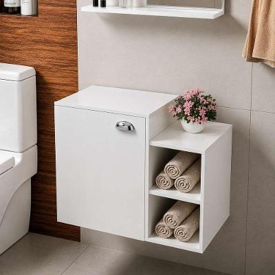 Gabinete Suspenso Íbis 1 Porta sem Gavetas 57CM Branco Pontto Lavabo