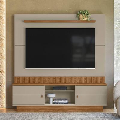 Estante Painel Home Florianópolis 1 Porta 1 Prateleira MDP-MDF 175CM Amêndoa