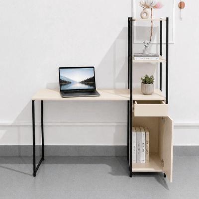 Escrivaninha Siena Industrial 1 Gaveta MDF e Aço Carbono 122CM Preto