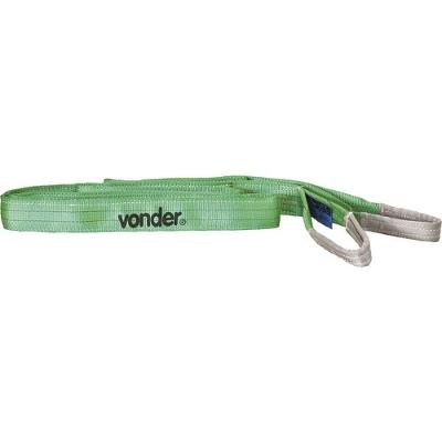 Cinta para Elevação de Cargas 8014060302 Fator de Segurança 7:1 Resistente e Flexível Verde Vonder