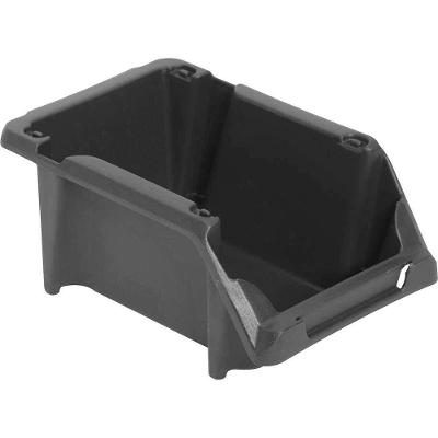 Gaveteiro Plástico Prático Design para Empilhar e Encaixar Preto Vonder