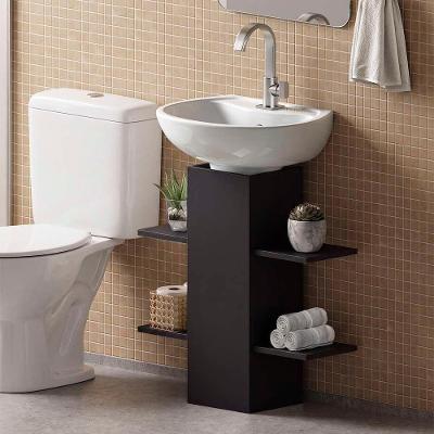 Gabinete para Banheiro Fitting 2 Portas 2 Gavetas MDF-MDP 23CM Preto