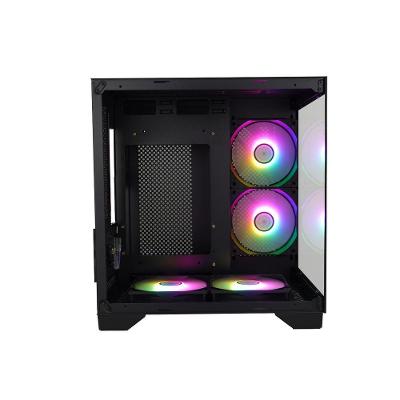Gabinete Gamer BPC-240 Micro ATX Aço com Coolers Arco Íris Preto
