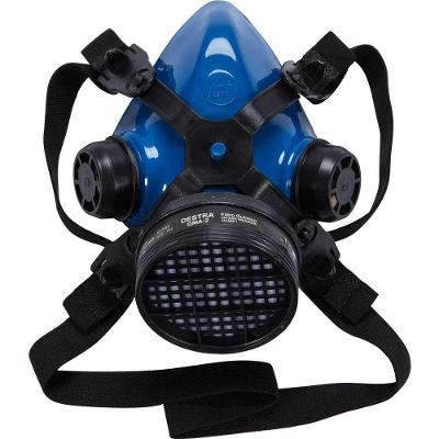 Respirador Semifacial MIG21-VO-GA com 1 Cartucho para Vapores Orgânicos e Gases Ácidos Azul