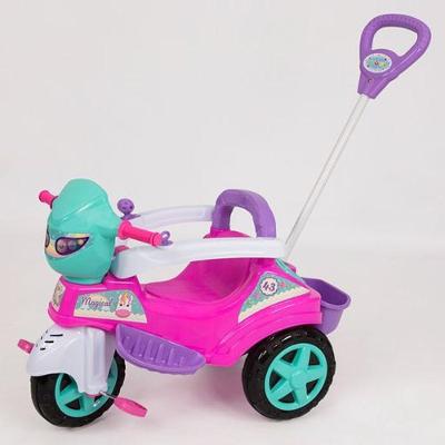 Triciclo Infantil Baby City Unicórnio Duas Funções Passeio e Pedal Roxo Maral