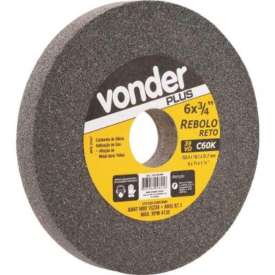 Rebolo Reto 39CVD Grão 60 Verde Vonder 152,4MM 19,0MM