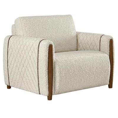 Poltrona Decorativa Aurora Bouclé Milani Movelaria