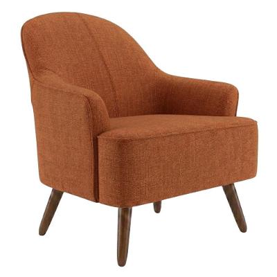 Poltrona Decorativa Naomi com Pés Torneados Linho Milani Movelaria
