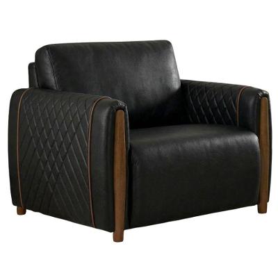 Poltrona Decorativa Aurora Courino Café com Pés Torneados Milani Movelaria