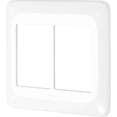 Placa de Acabamento LGP46 com Suporte 6 Postos Branco Pial